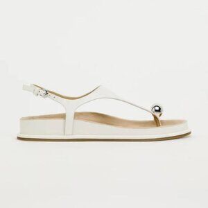 ZARA EMBELLISHED METALLIC LEATHER SANDALS